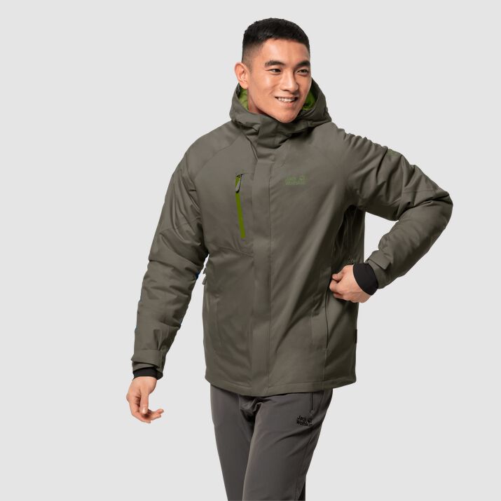 Chamarra Invierno Jack Wolfskin Troposphere Hombre Verdes Oscuro Mexico-2379116